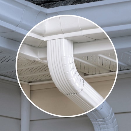 Amerimax Home Products Amerimax 2.8 in. H X 4.18 in. W X 11.5 in. L White Aluminum A Gutter Elbow 47264